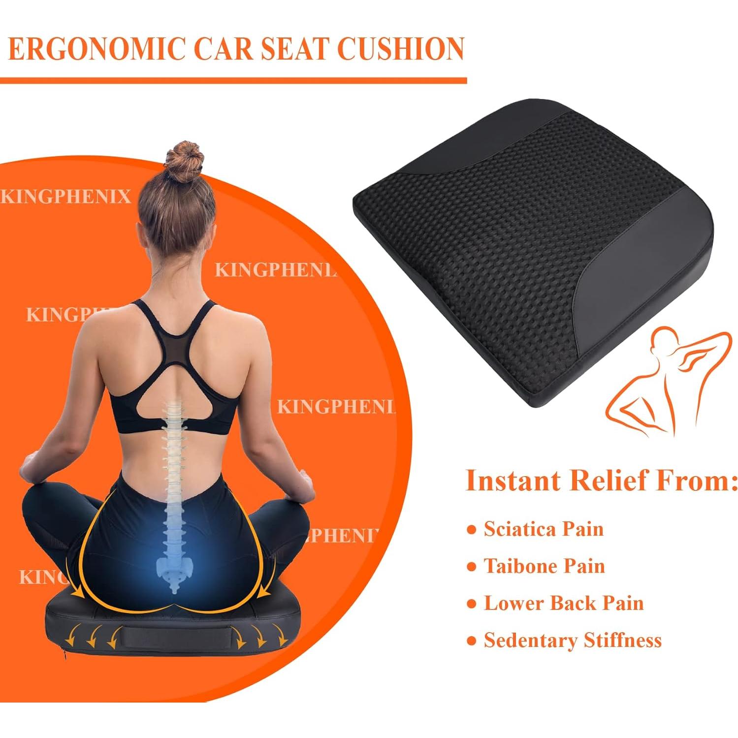 Cojín de Asiento de Coche Kingphenix de Espuma Viscoelástica