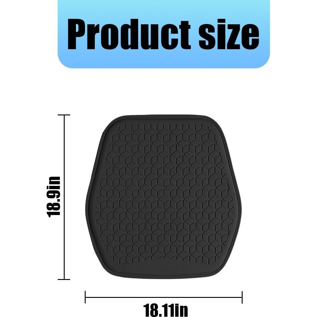Cojín de Asiento de Gel Zpana para Automóvil Negro 48x46cm