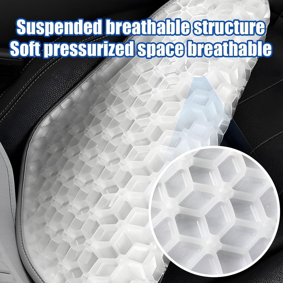 Cojín de Asiento de Gel Zpana para Automóvil Negro 48x46cm