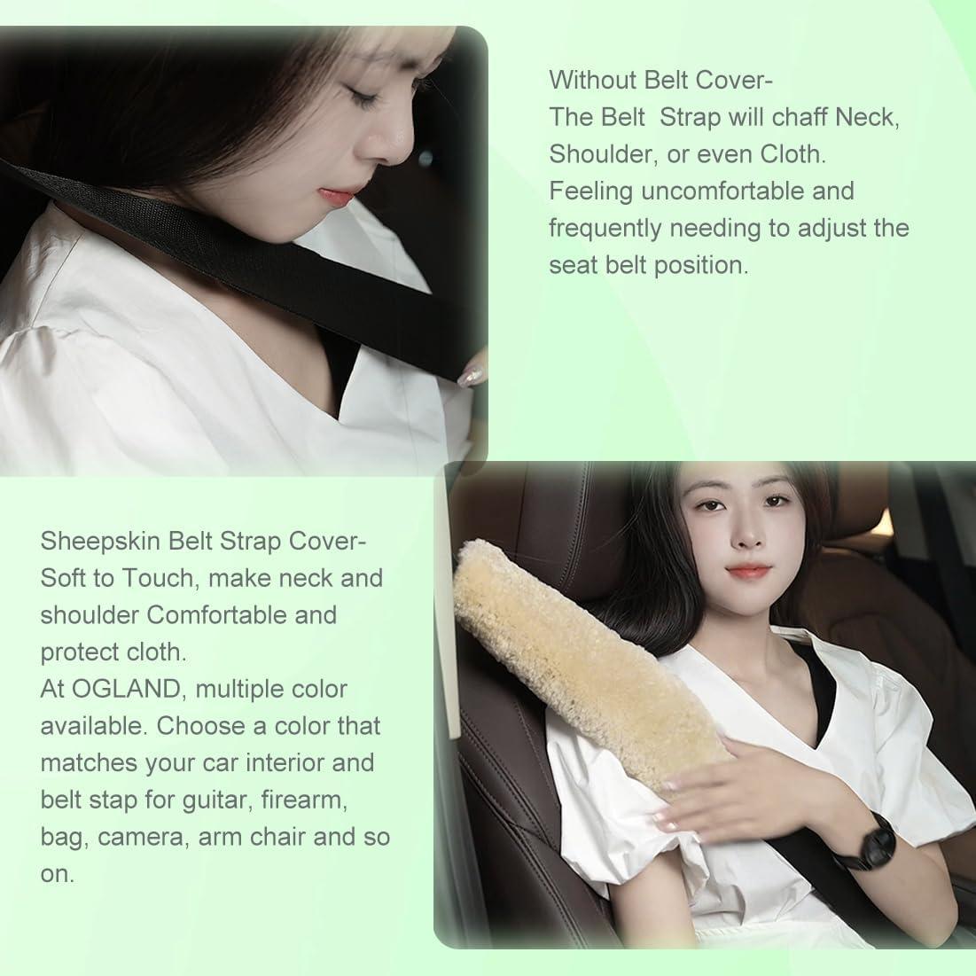 Funda de Cinturón de Seguridad OGLAND Piel de Oveja Grande