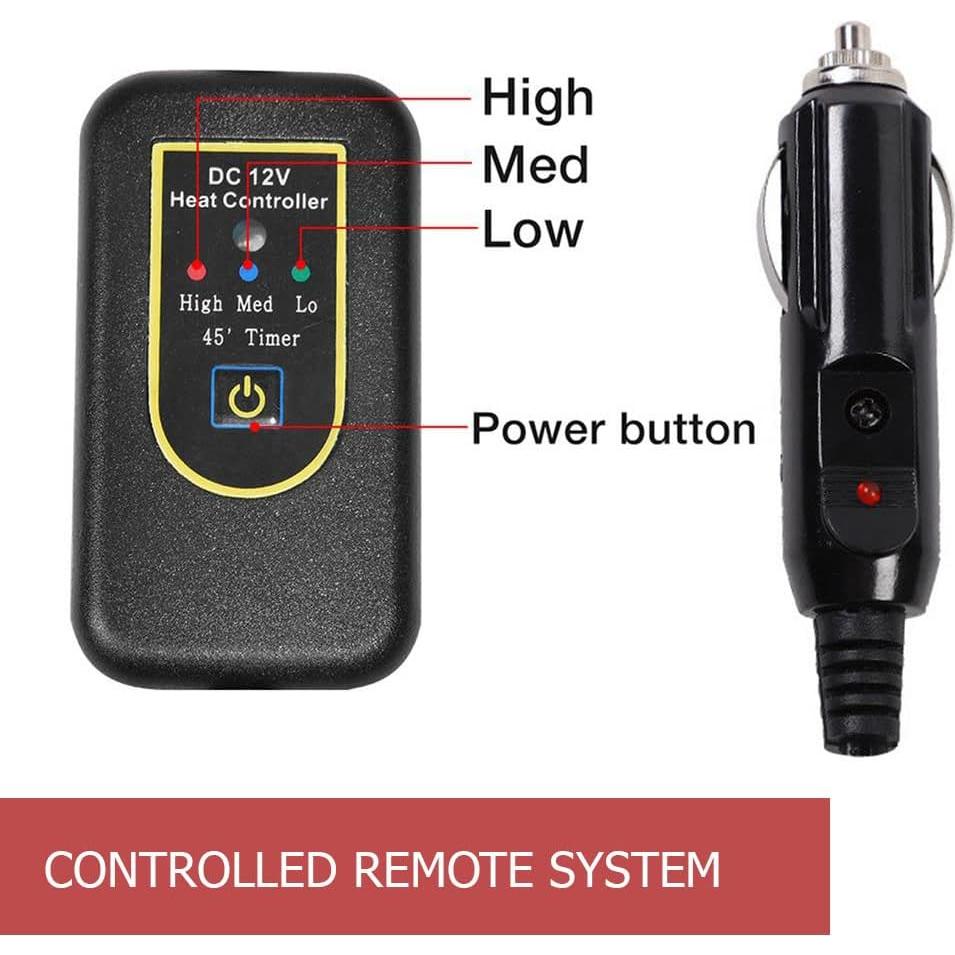 Manta Térmica 12V Amazingforless con Controlador y Temporizador