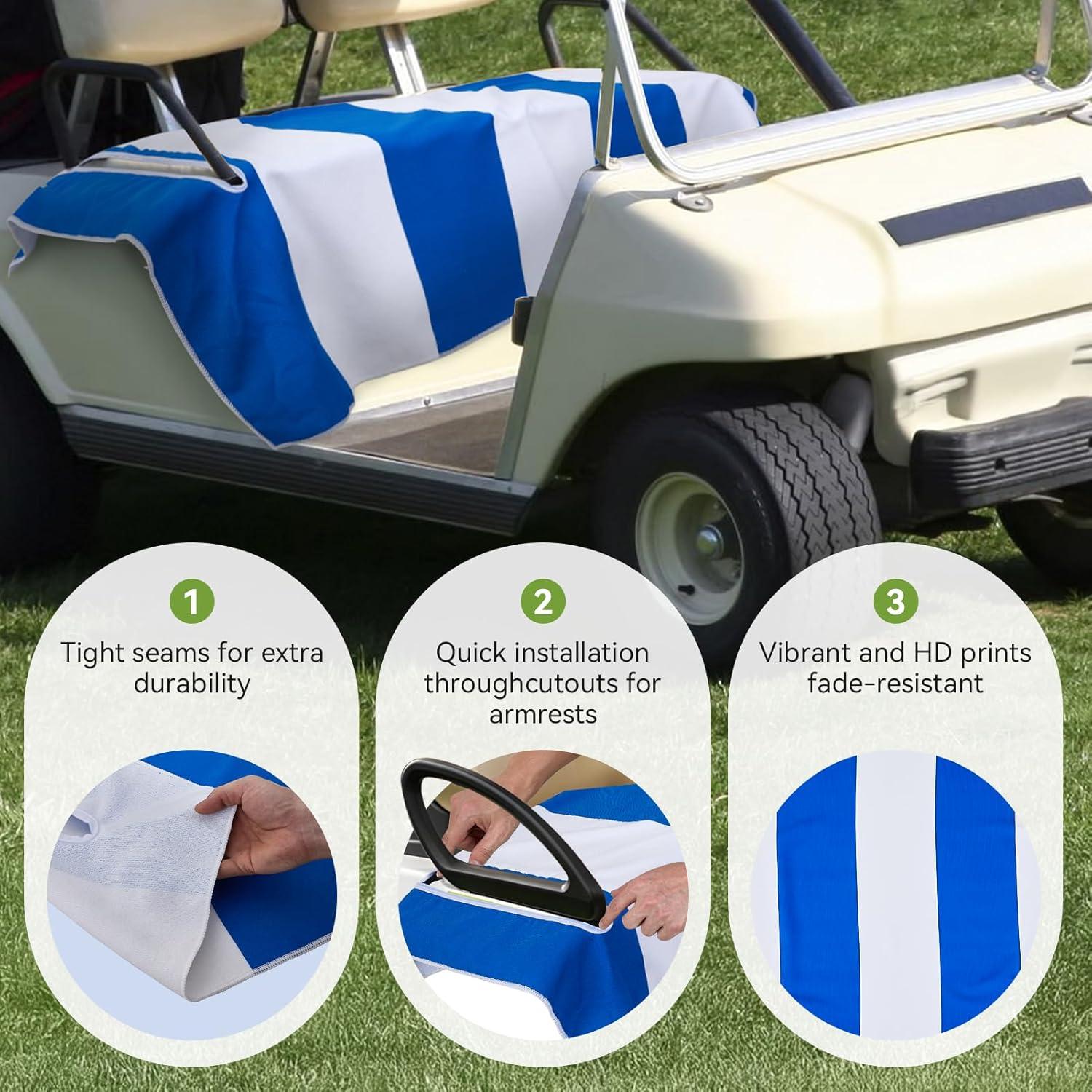 Fundas de Asiento para Carritos de Golf Warmiehomy Azul Marino