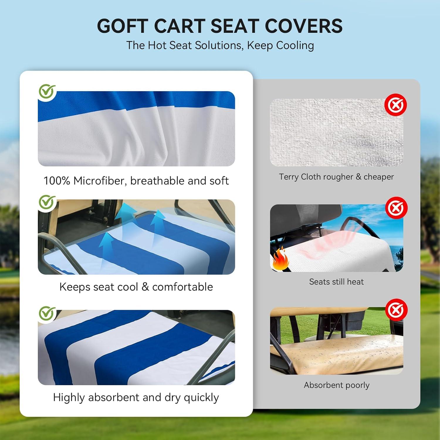 Fundas de Asiento para Carritos de Golf Warmiehomy Azul Marino