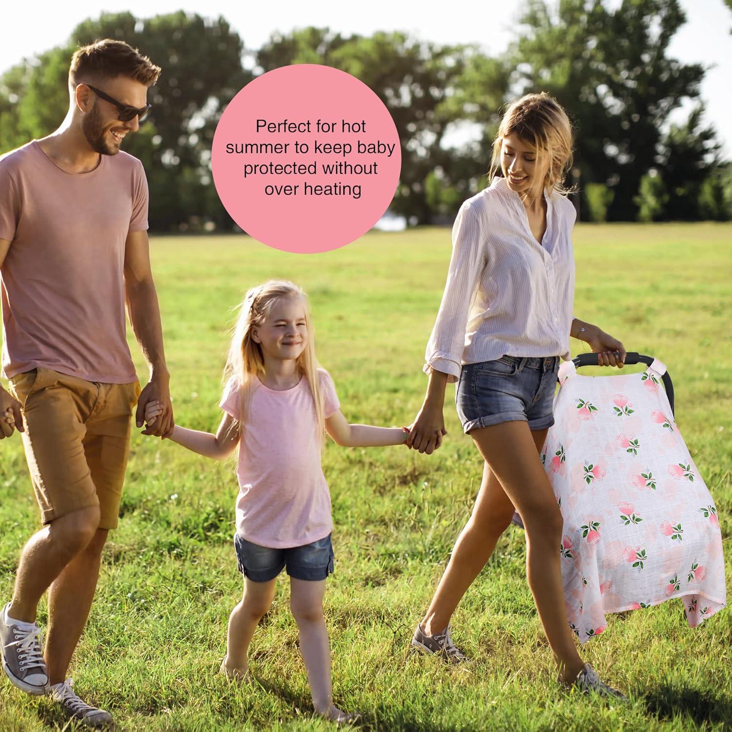 Cubierta de Asiento de Auto Rquite para Bebés - Muselina 100% Transpirable