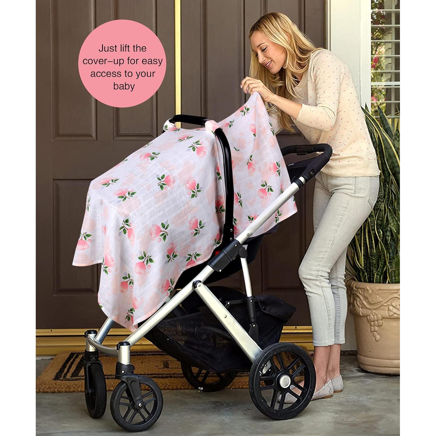 Cubierta de Asiento de Auto Rquite para Bebés - Muselina 100% Transpirable