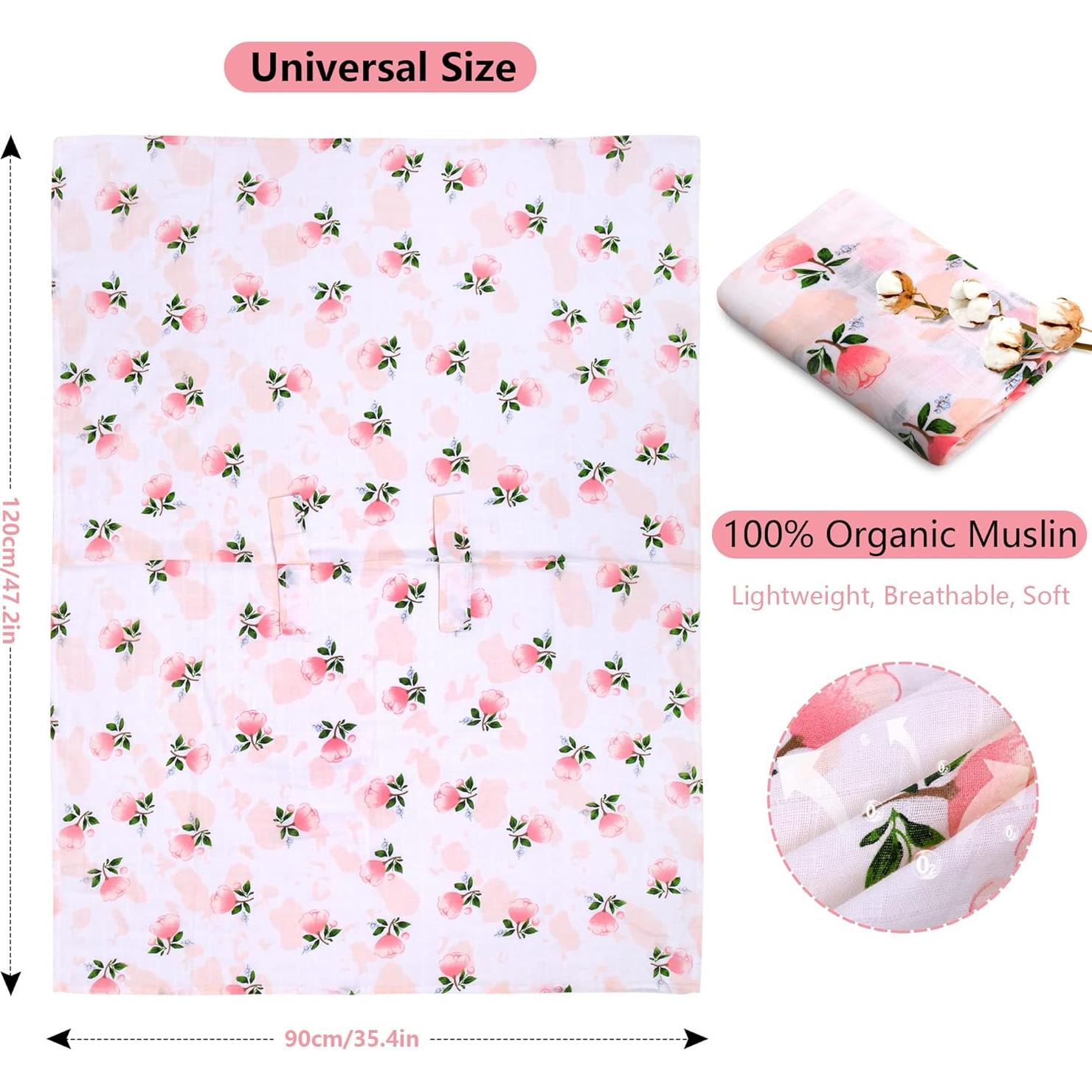 Cubierta de Asiento de Auto Rquite para Bebés - Muselina 100% Transpirable