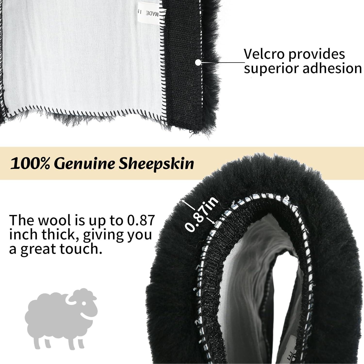 Funda de Cinturón de Seguridad Aegis Piel de Oveja Carbón 2Pack