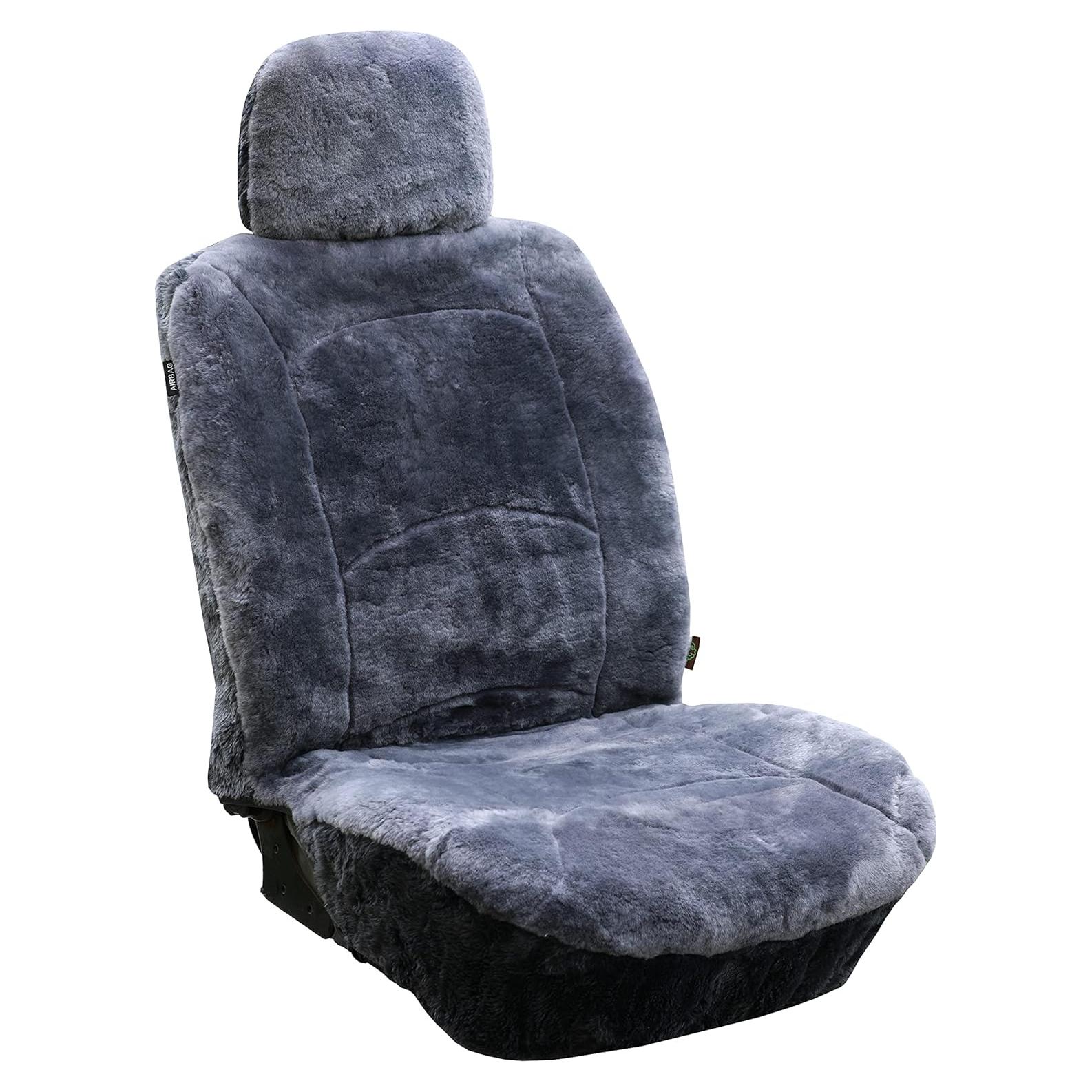 Funda de Asiento de Piel de Oveja SHEEPSKIN ELITE Gris Universal