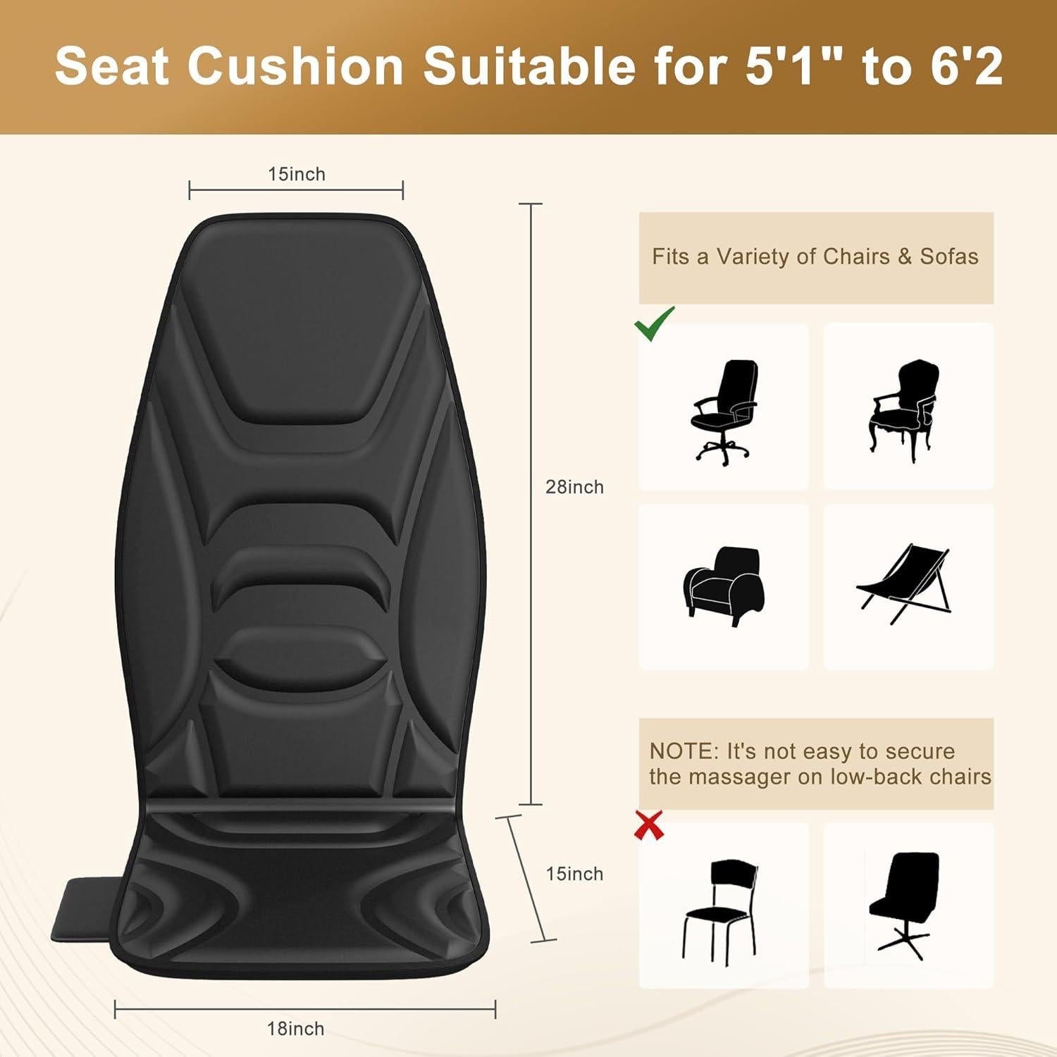 Almohadilla de Masaje Eléctrica Comrelax CO-6010 con Calor