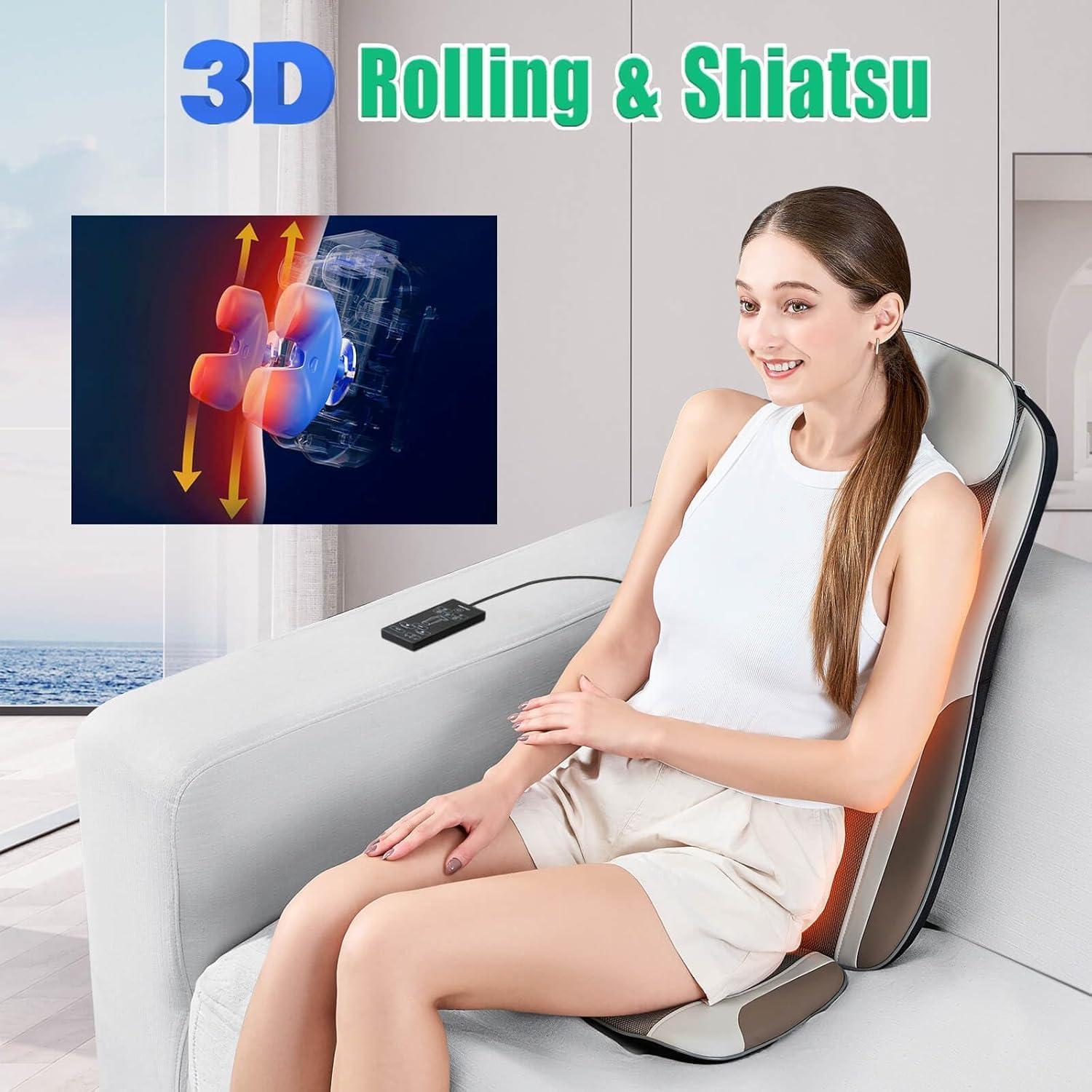 Masajeador de Espalda Shiatsu Comrelax HY-8832 con Calor