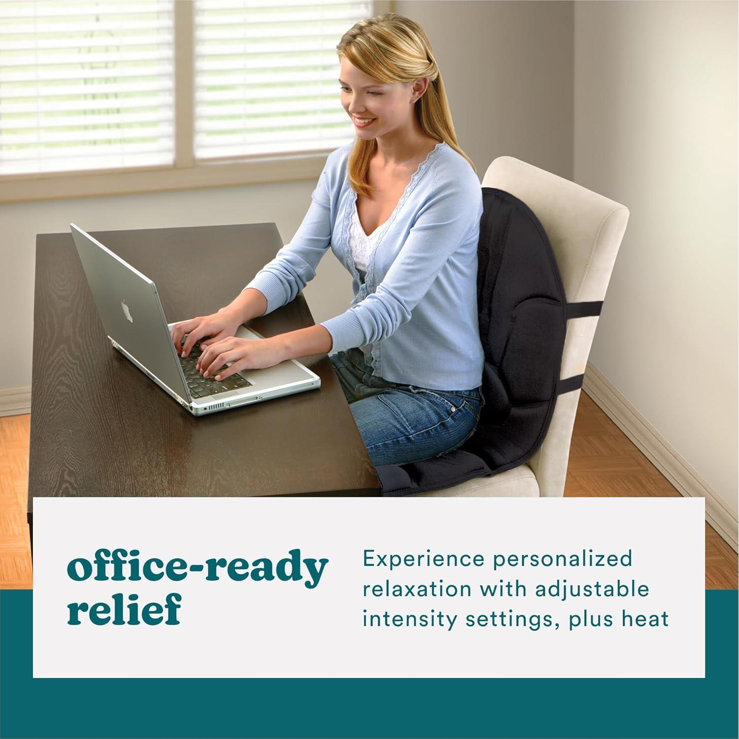 Cojín de Masaje de Espalda Portátil Homedics VC-110H-BK con Calor