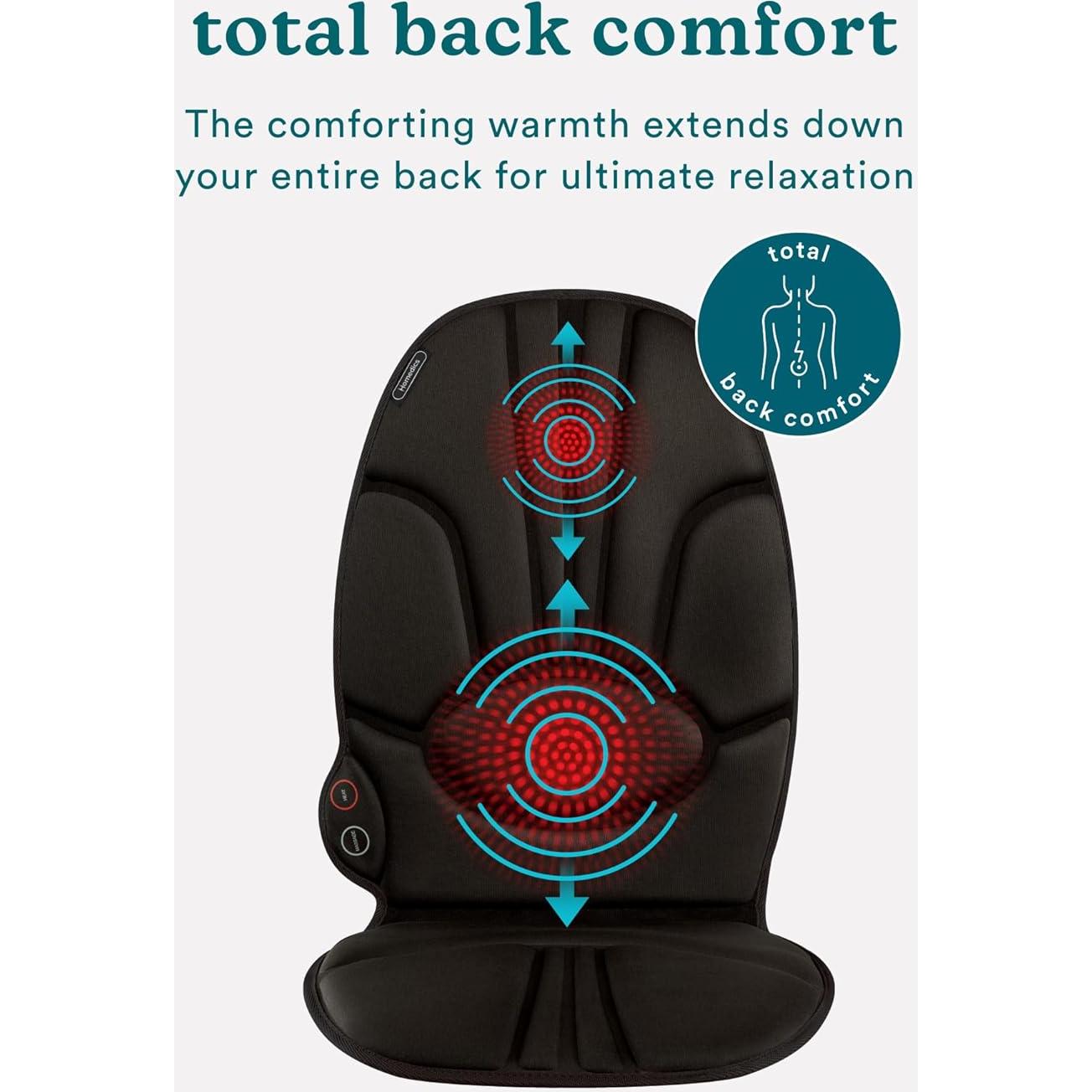 Cojín de Masaje de Espalda Portátil Homedics VC-110H-BK con Calor