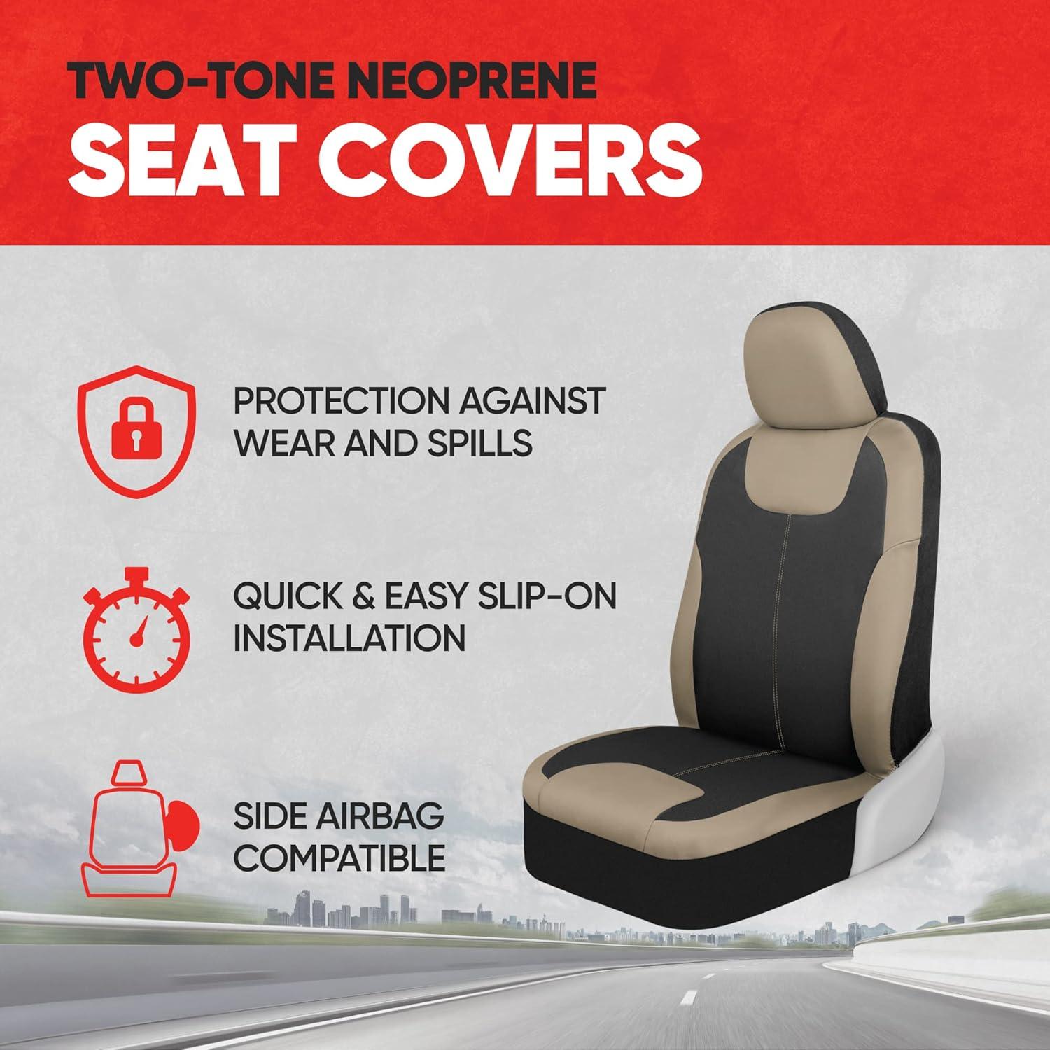 Cubiertas de Asiento Impermeables Motor Trend Beige Neopreno