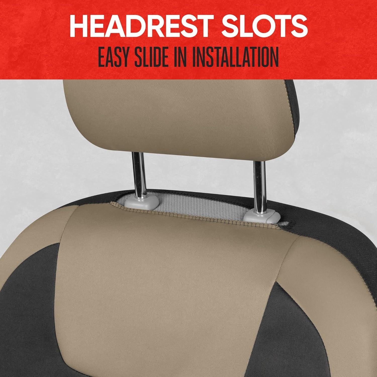 Cubiertas de Asiento Impermeables Motor Trend Beige Neopreno