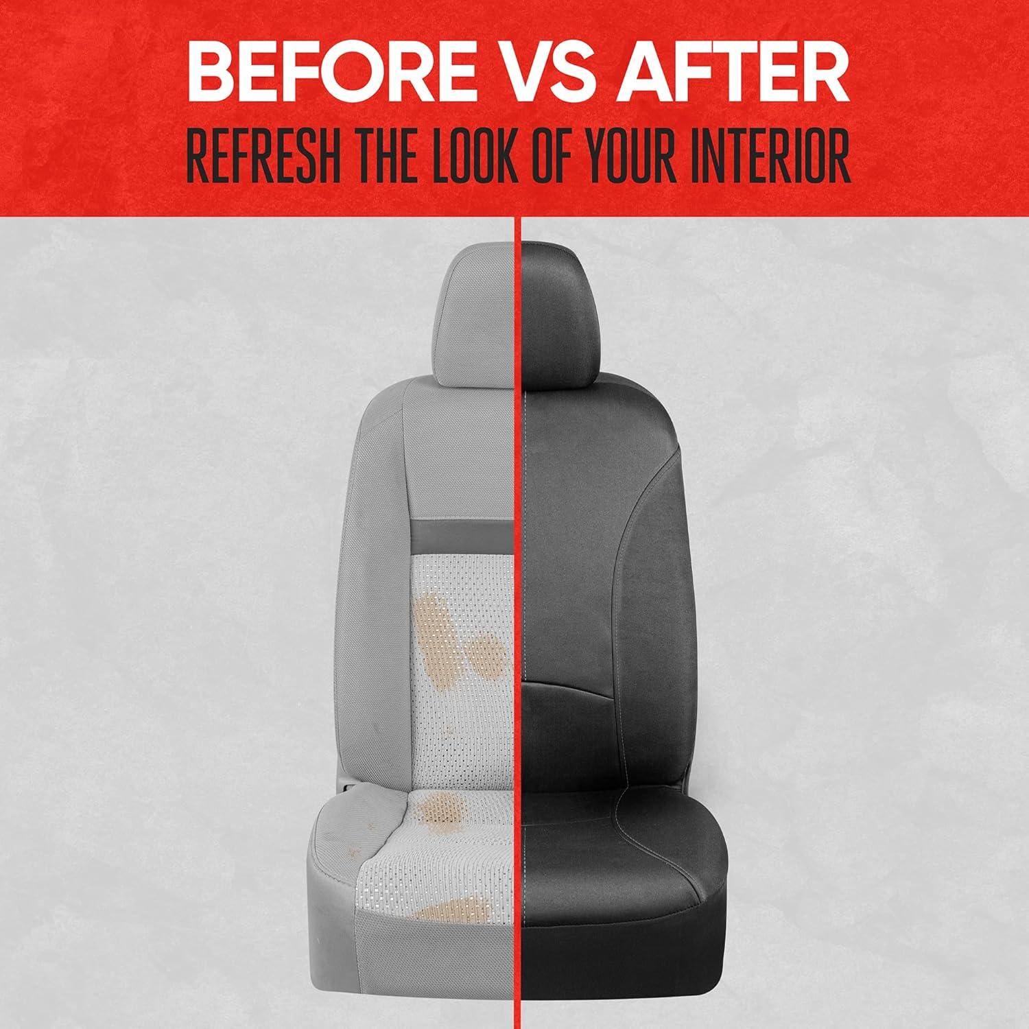 Cubiertas de Asiento Impermeables Motor Trend SpillGuard - Ajuste Universal, Costura Gris