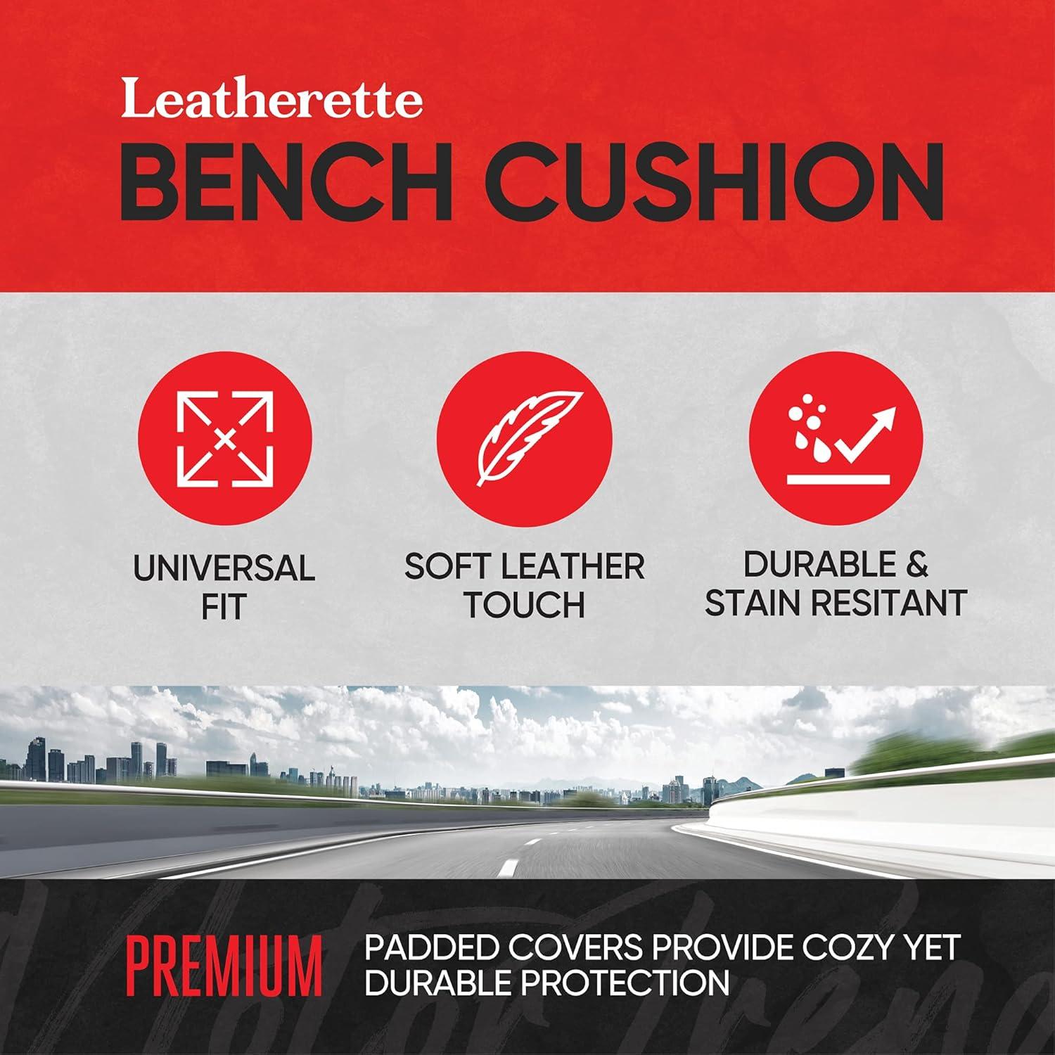 Cubierta de Asiento Trasero Acolchada Motor Trend MTSC-421 Negra