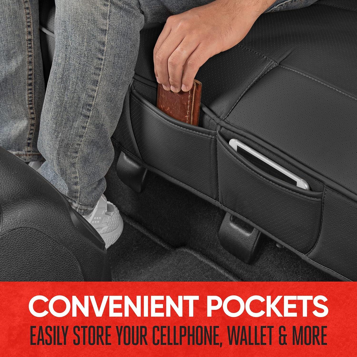 Cubierta de Asiento Trasero Acolchada Motor Trend MTSC-421 Negra