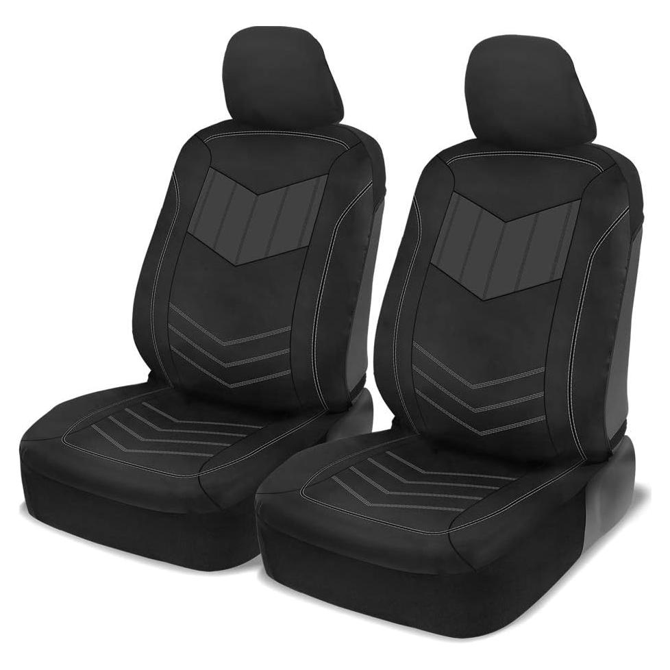 Cubiertas de Asiento de Cuero Sintético Motor Trend Gris 2 Tonos