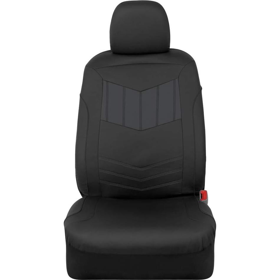 Cubiertas de Asiento de Cuero Sintético Motor Trend Gris 2 Tonos