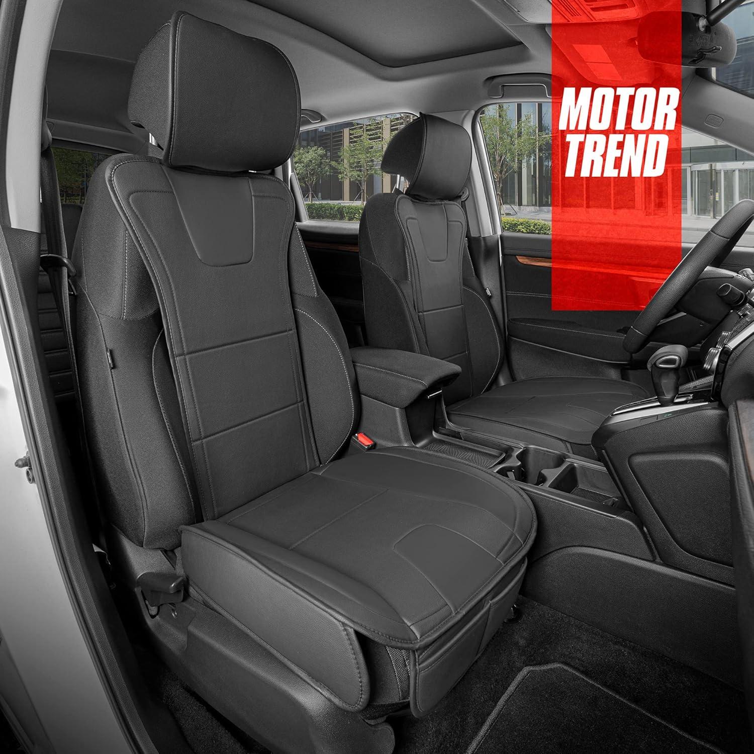Funda de Asiento de Cuero Sintético Motor Trend MTSC-9220-BK
