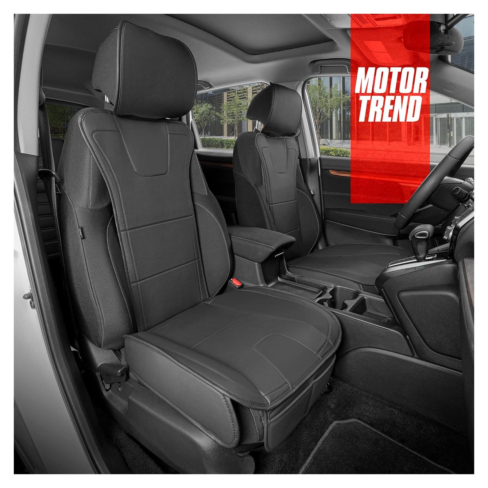 Cubiertas de Asiento de Coche Motor Trend DuraLuxe Negro - Juego 2 Piezas