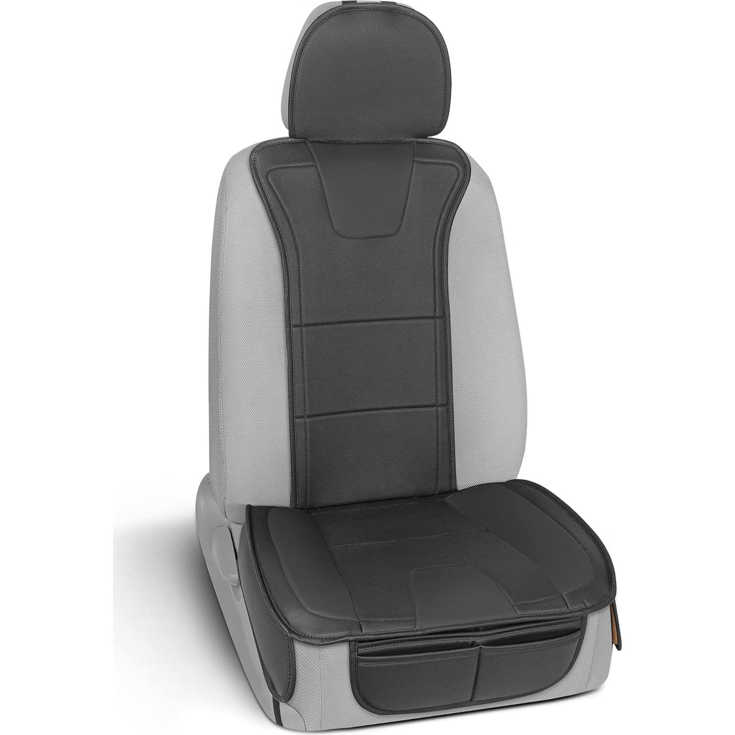 Cubiertas de Asiento de Coche Motor Trend DuraLuxe Negro - Juego 2 Piezas