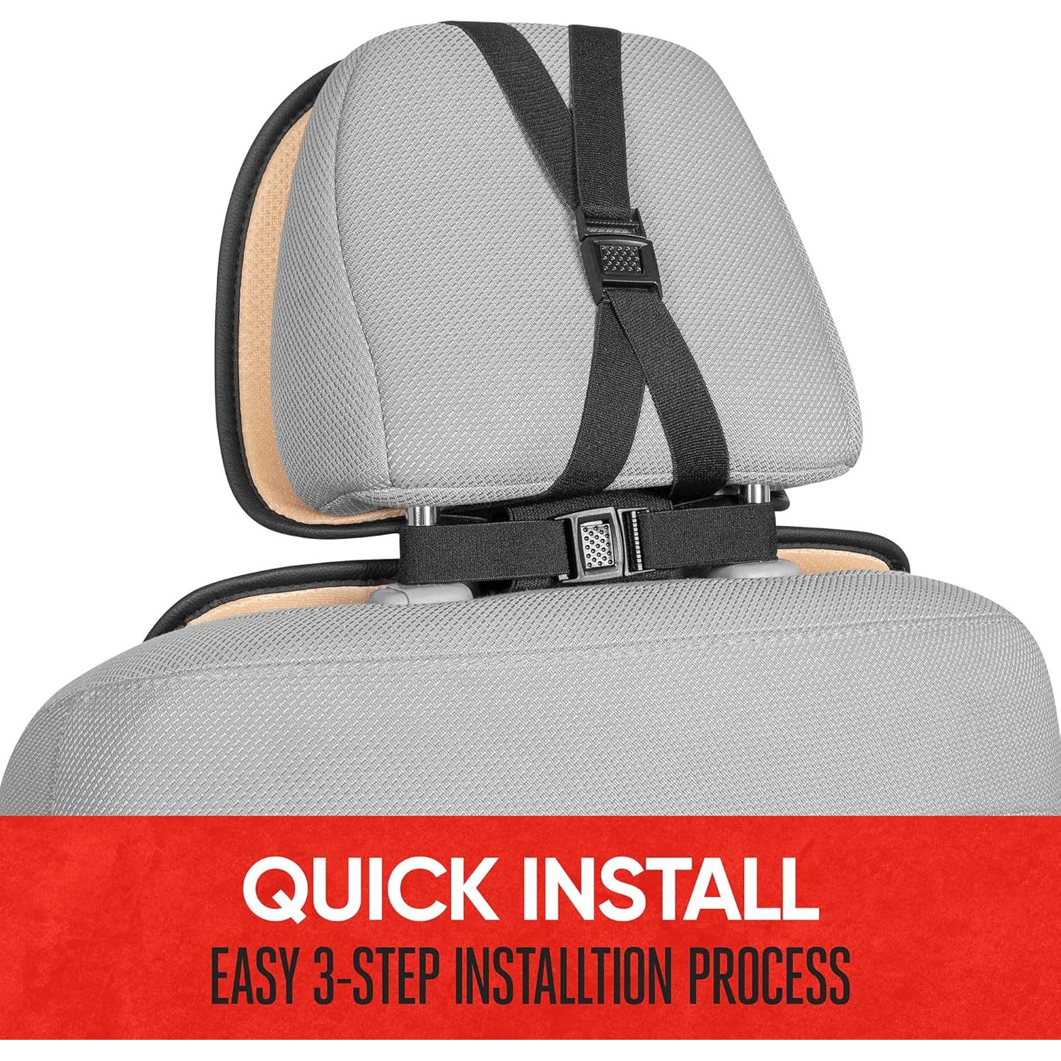 Cubiertas de Asiento de Coche Motor Trend DuraLuxe Negro - Juego 2 Piezas