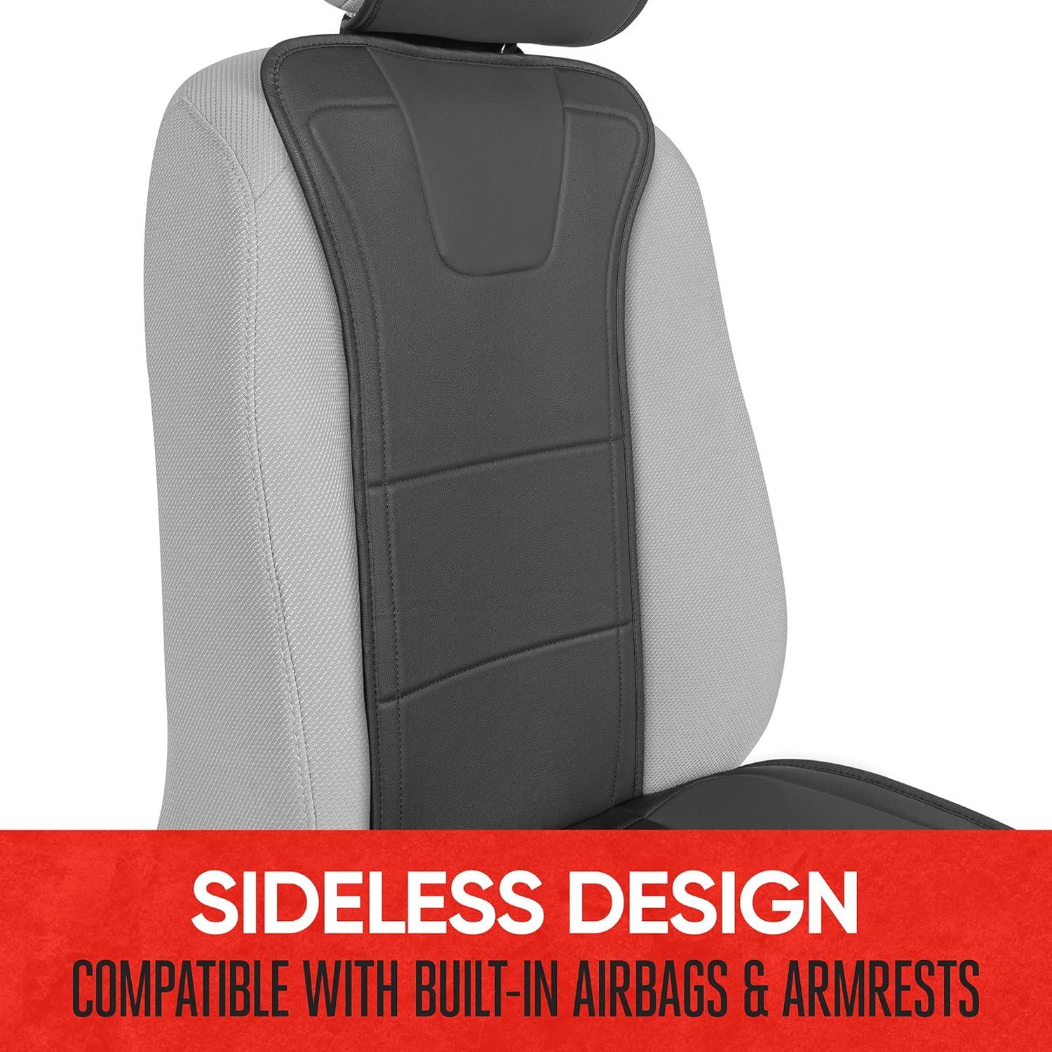 Cubiertas de Asiento de Coche Motor Trend DuraLuxe Negro - Juego 2 Piezas