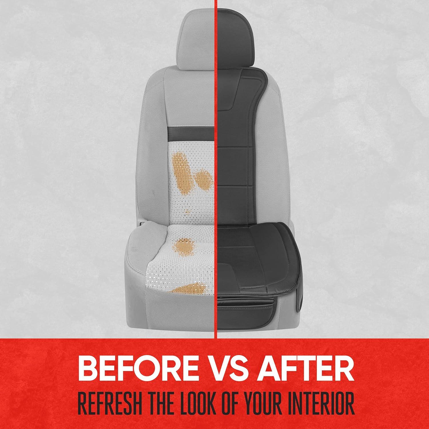 Cubiertas de Asiento de Coche Motor Trend DuraLuxe Negro - Juego 2 Piezas