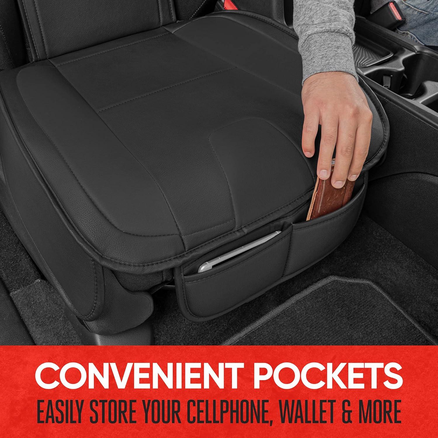 Cubiertas de Asiento de Coche Motor Trend DuraLuxe Negro - Juego 2 Piezas