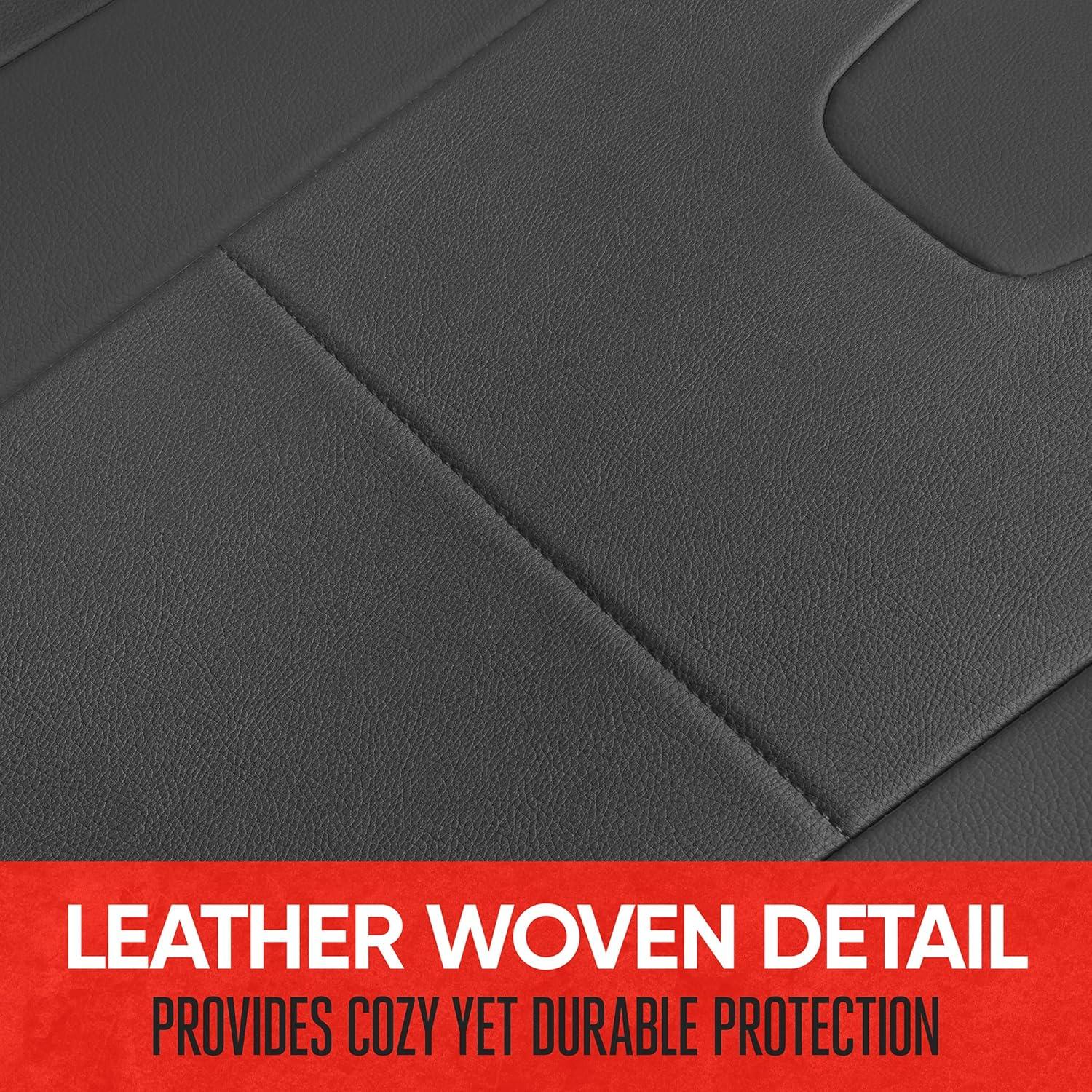 Cubiertas de Asiento de Coche Motor Trend DuraLuxe Negro - Juego 2 Piezas