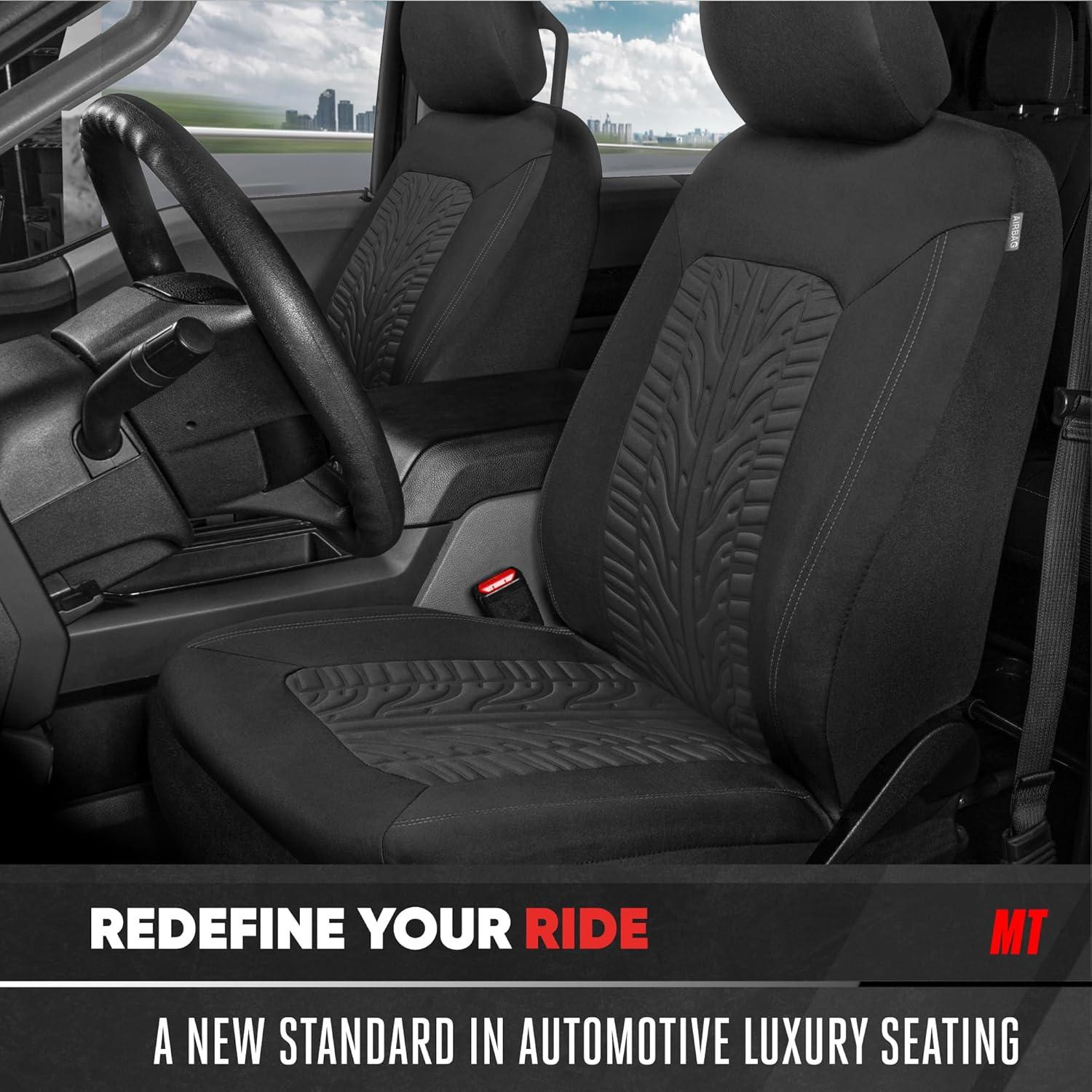 Cubiertas de Asiento Motor Trend MTSC-6104 Negras Paquete de 2