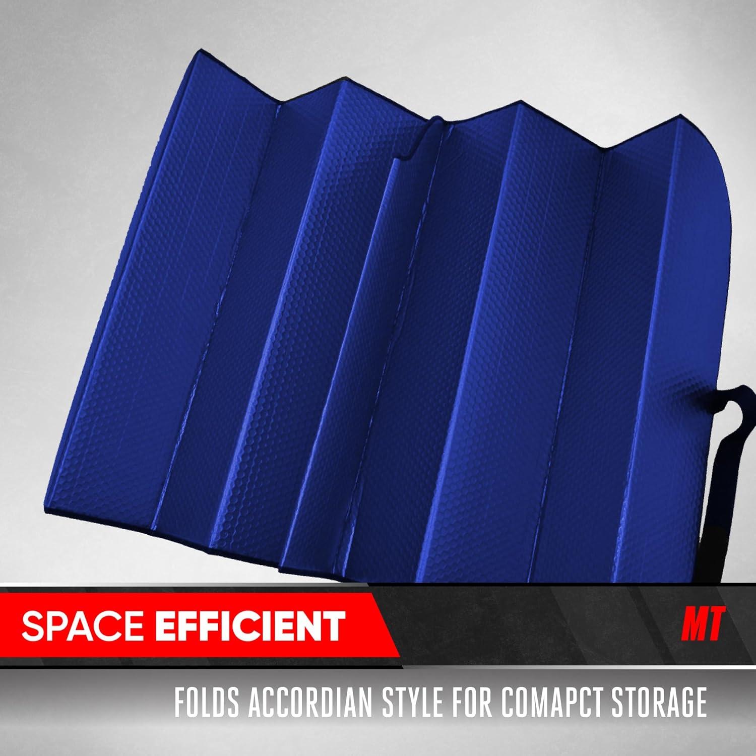 Sombrilla Solar para Parabrisas Motor Trend Azul 147x61 cm