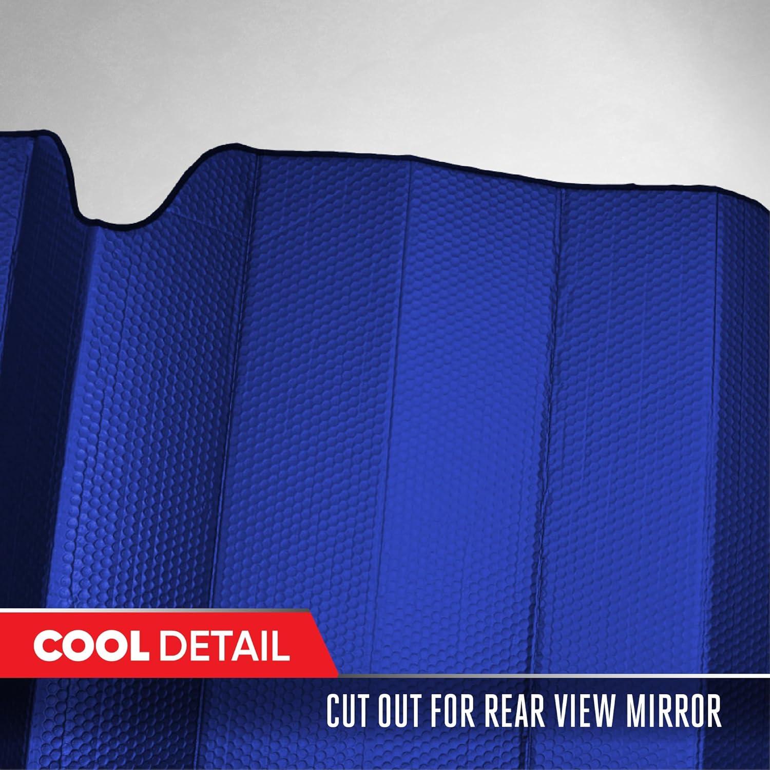 Sombrilla Solar para Parabrisas Motor Trend Azul 147x61 cm