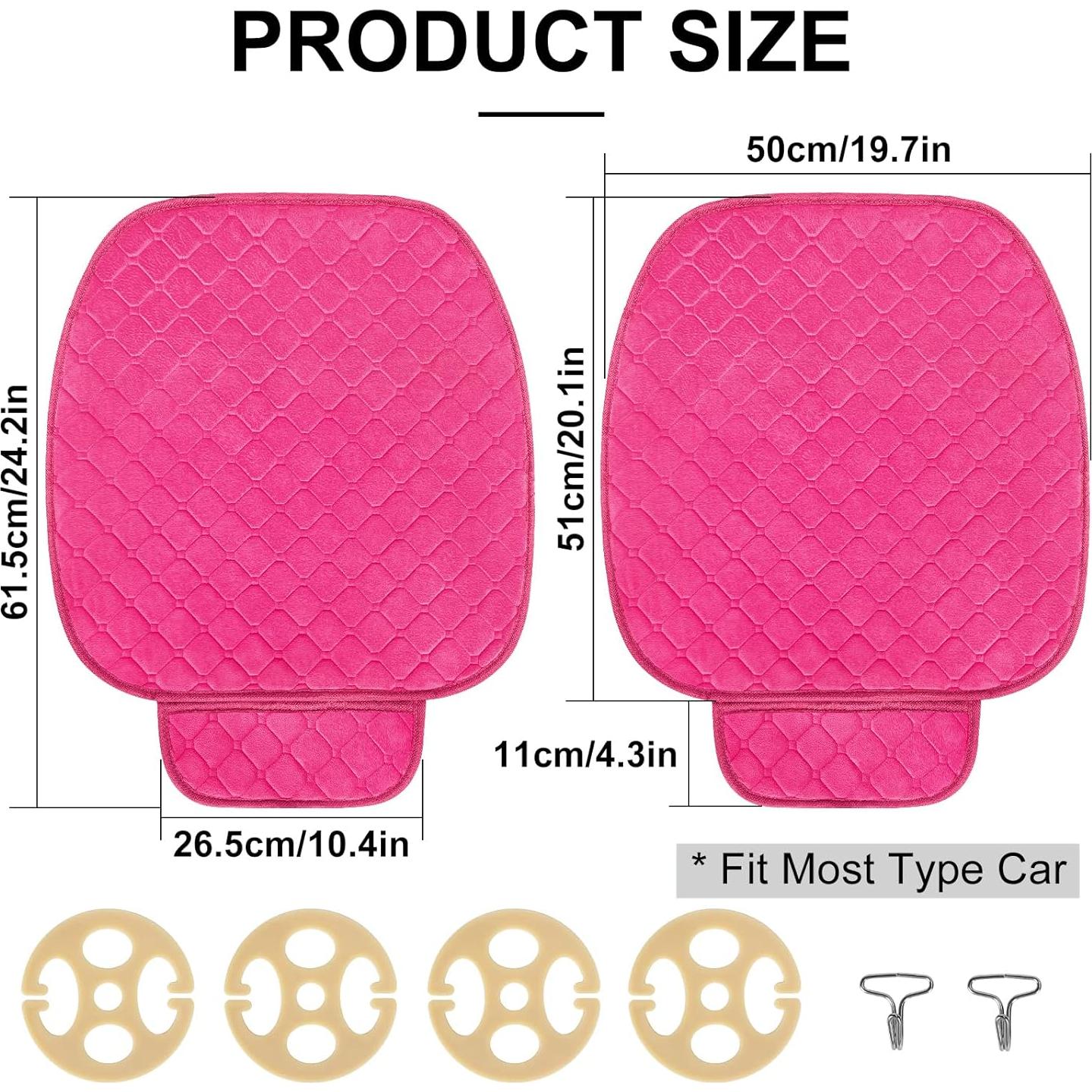 Fundas de Asiento Universales Surpassme Rosa - 2 Delanteras + 1 Trasera