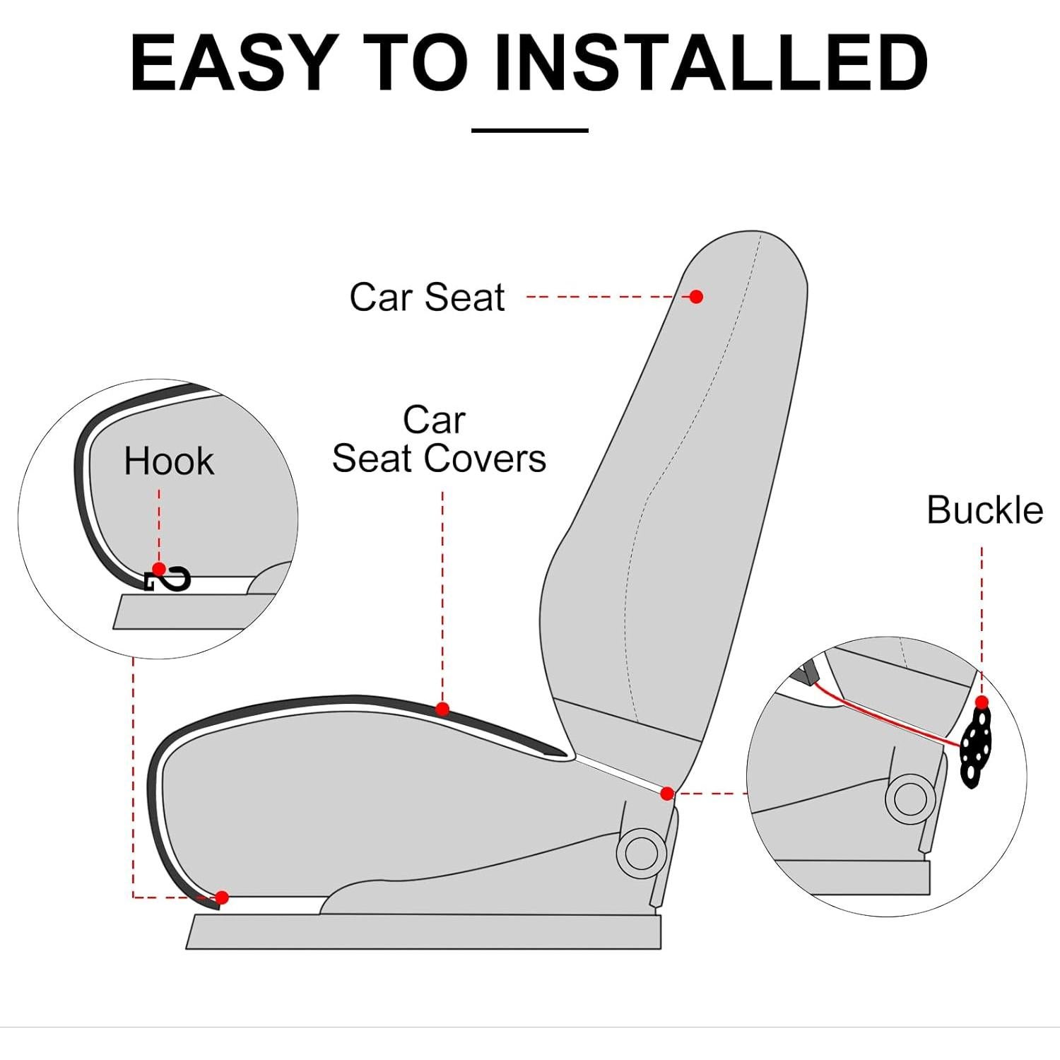 Fundas de Asiento Universales Surpassme Rosa - 2 Delanteras + 1 Trasera