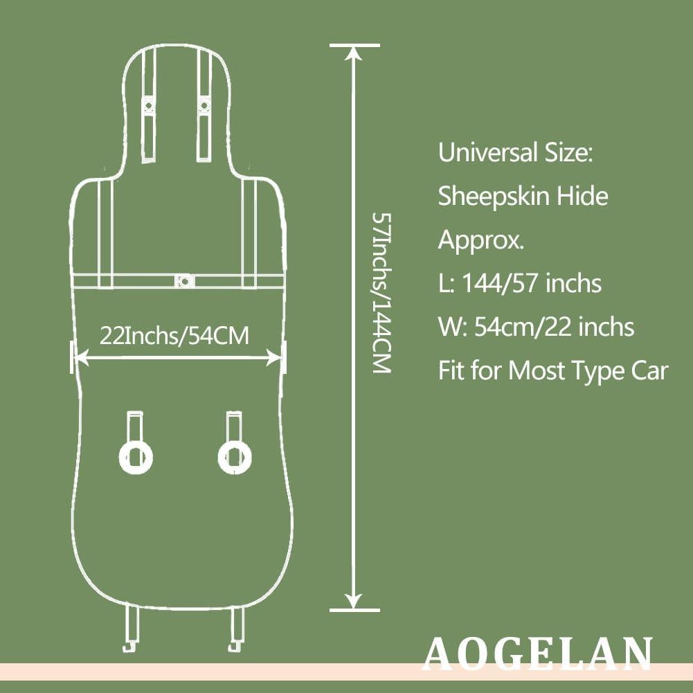 Funda de Asiento de Coche AOGELAN Rosa de Piel de Oveja