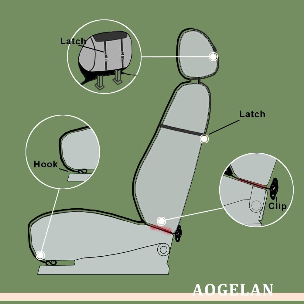 Funda de Asiento de Coche AOGELAN Rosa de Piel de Oveja