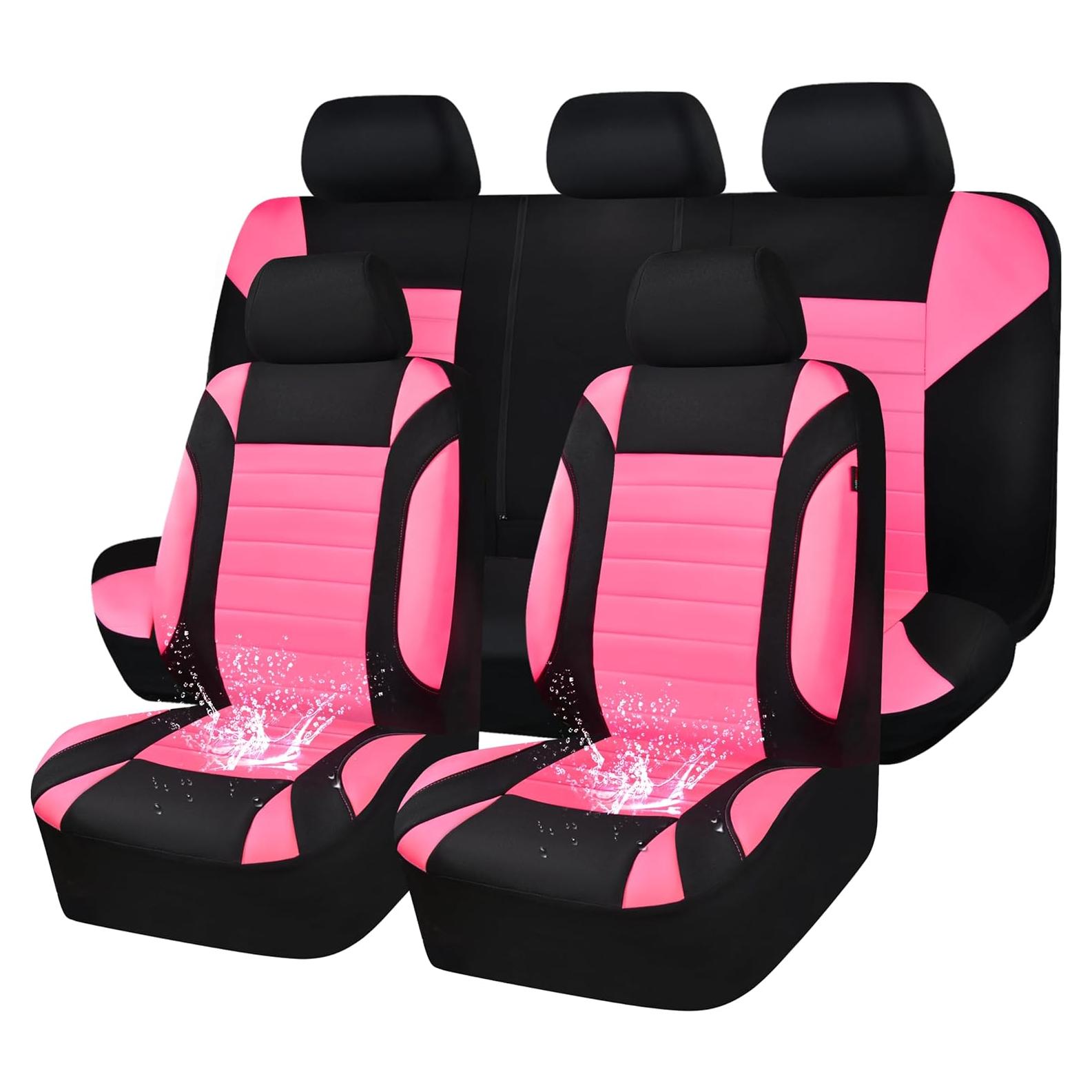 Fundas de Asiento de Coche CAR PASS Neopreno Impermeable Rosa