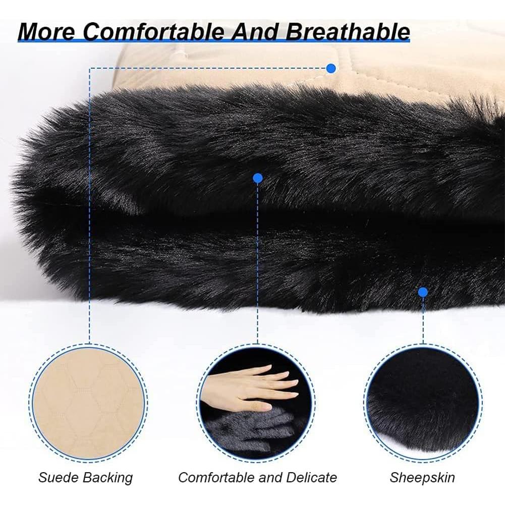 Funda de Asiento FLMaples de Piel Sintética Negra Universal