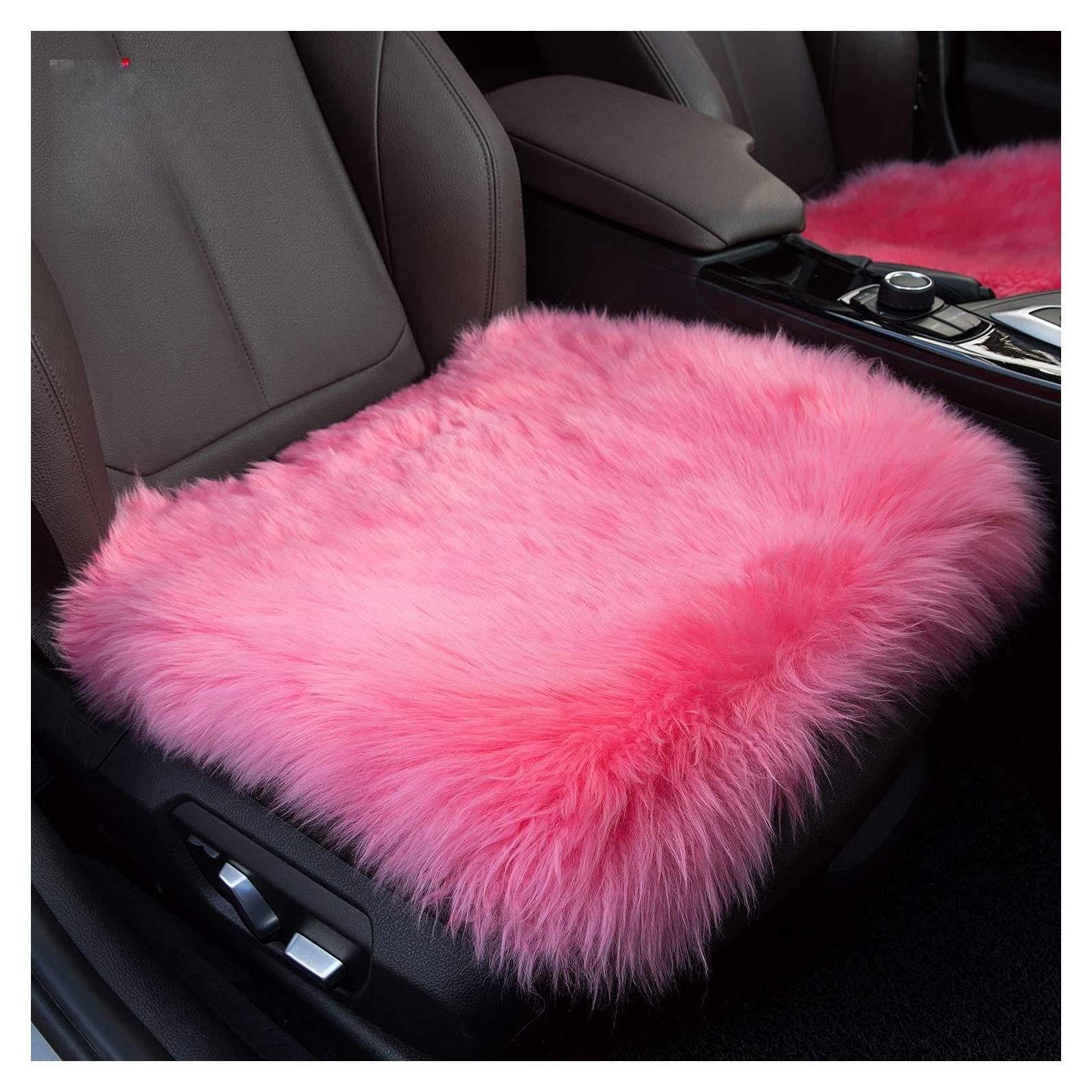 Funda de Asiento de Piel de Oveja Sisha-A Rosa Universal