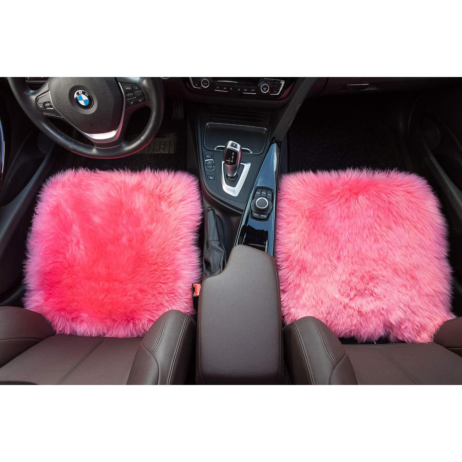 Funda de Asiento de Piel de Oveja Sisha-A Rosa Universal