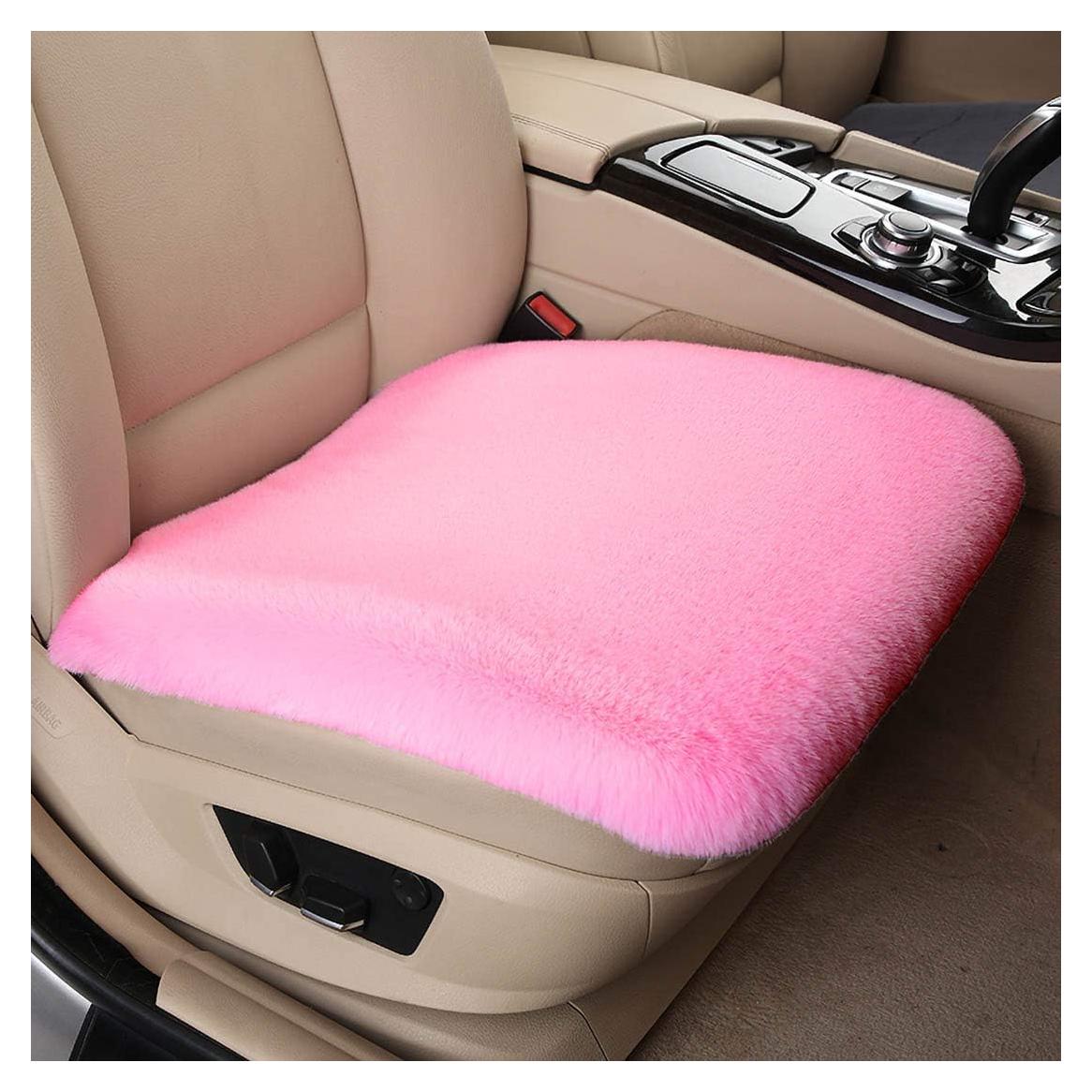 Cojín de Asiento de Coche ACDIAC Rosa Universal de Piel Sintética