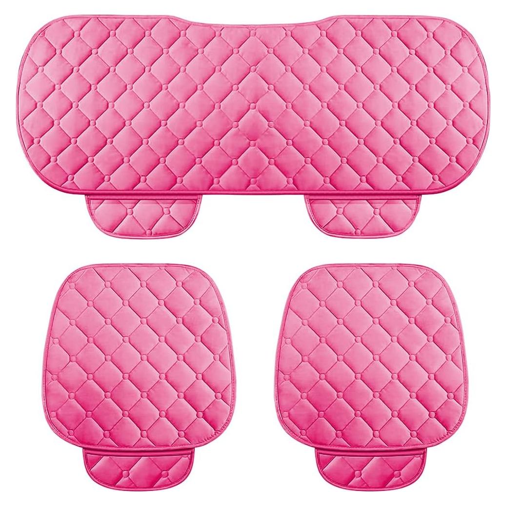 Juego de 3 Cojines de Asiento de Coche 8sanlione Rosa