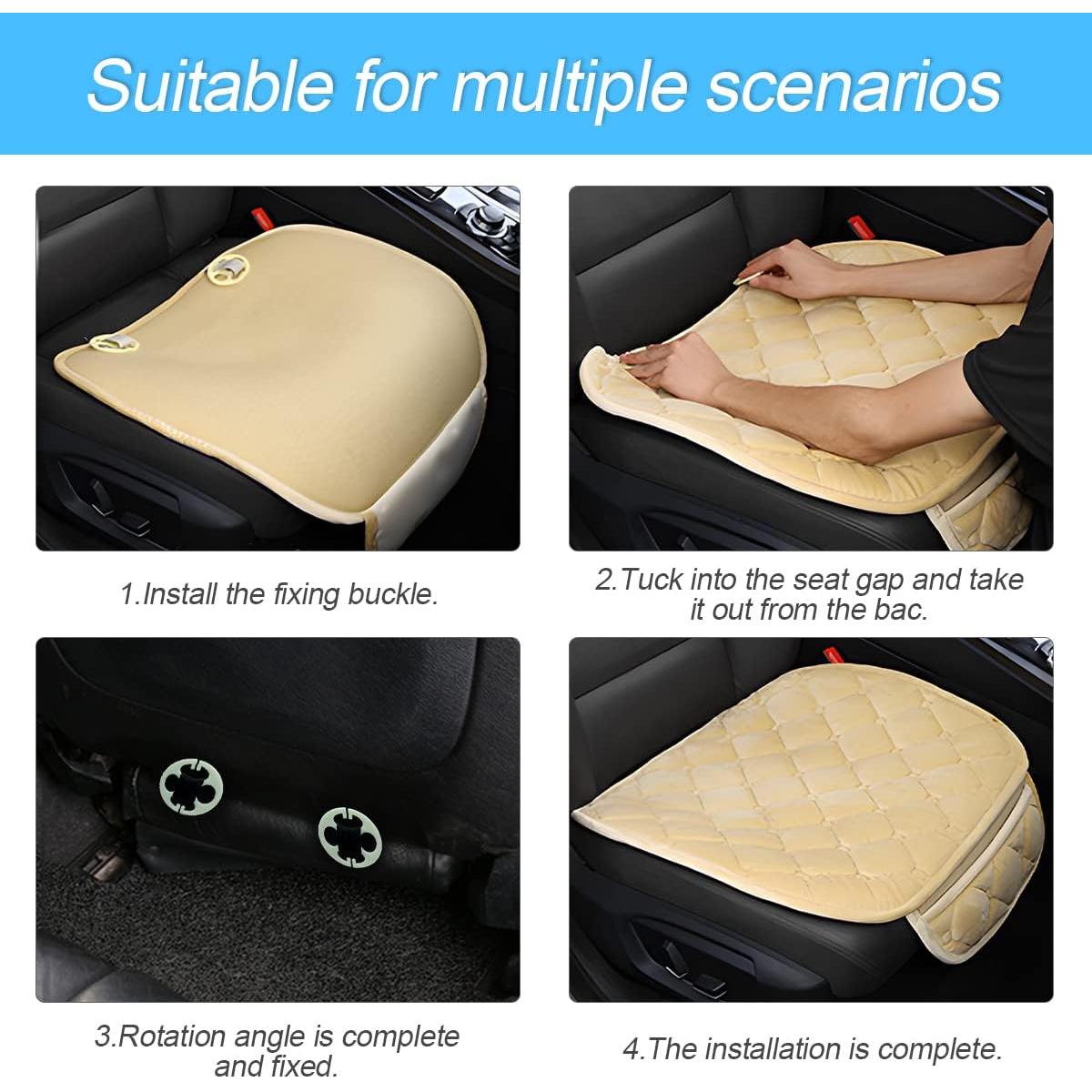 Juego de 3 Cojines de Asiento de Coche 8sanlione Rosa