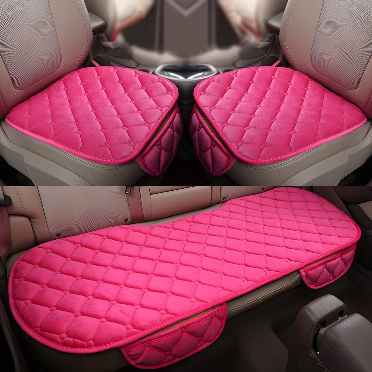 Juego de 3 Cojines de Asiento de Coche 8sanlione Rosa