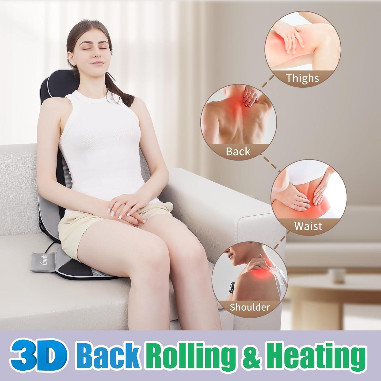 Masajeador de Espalda Shiatsu Comrelax con Calor y Vibración