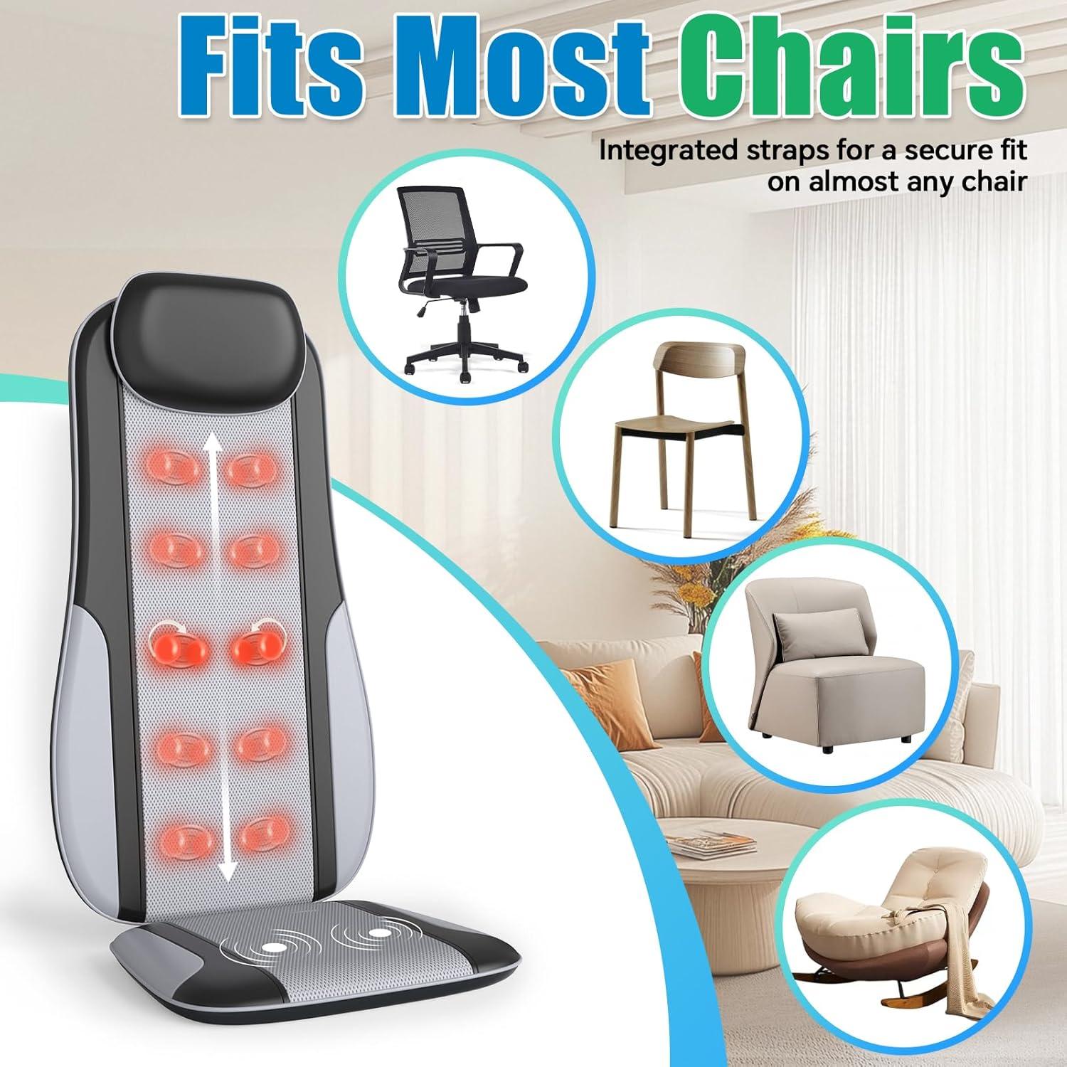 Masajeador de Espalda Shiatsu Comrelax con Calor y Vibración