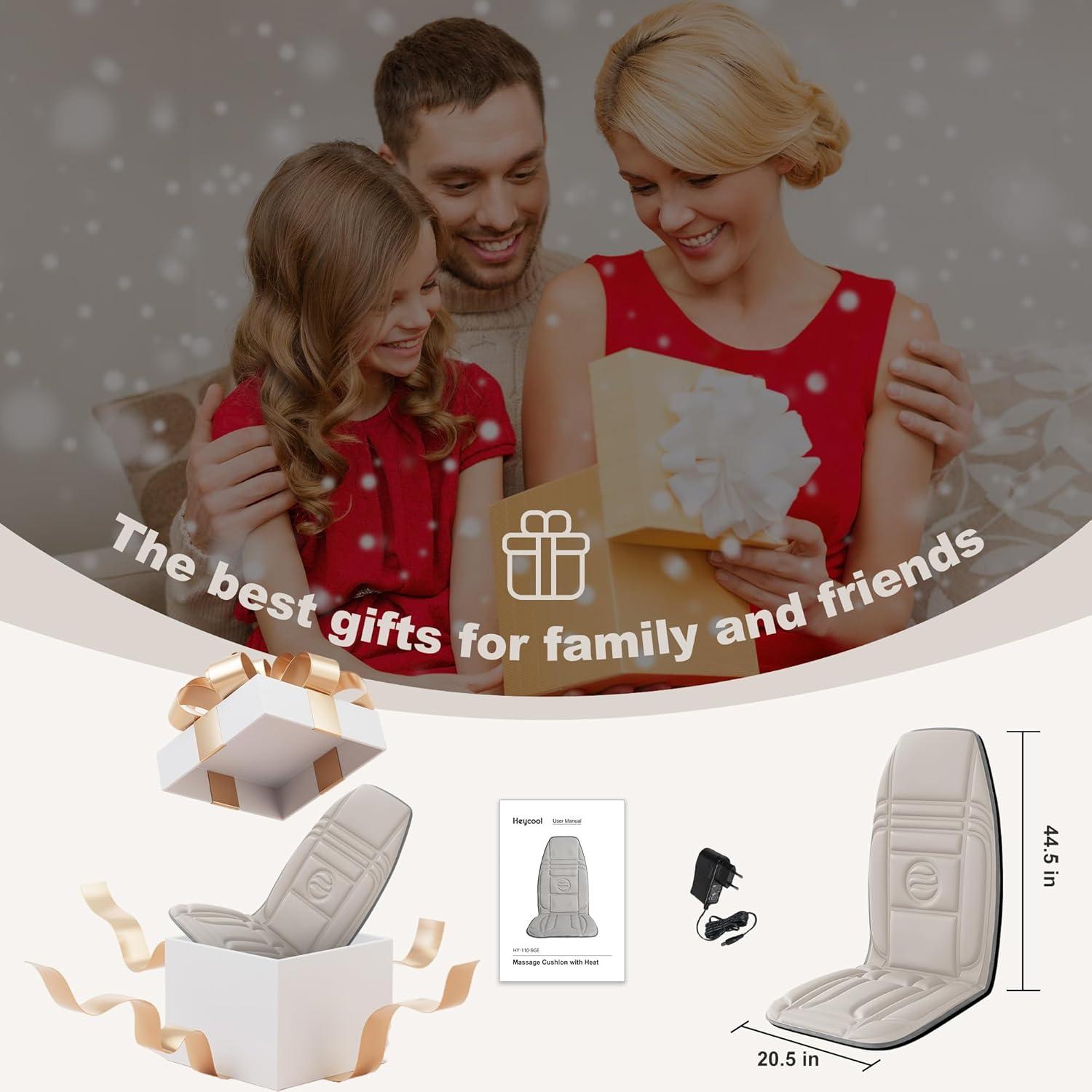 Masajeador de Espalda Heycool con Calor y Vibración 10 Motores