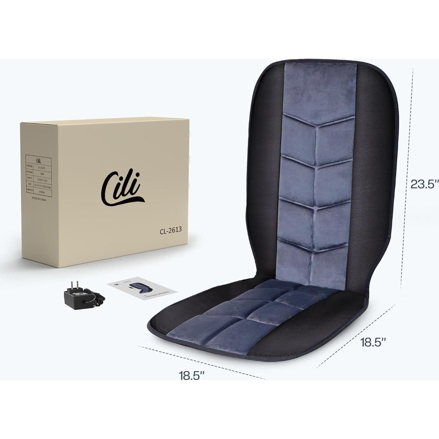 CILI Cojín Masajeador de Silla con Calor y Vibración